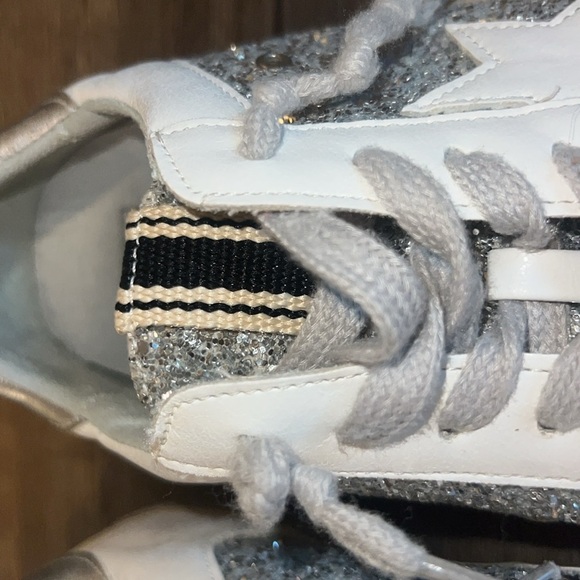Silver Glitter Women's Sneakers - Picture 6 of 7